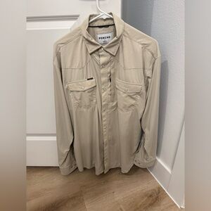 Poncho Outdoors Western Fishing Shirt - Tan - M
